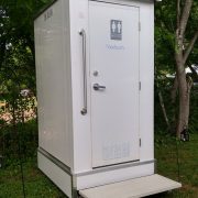 Moon Portable's Floor Luxury Portable Restroom's Exterior.