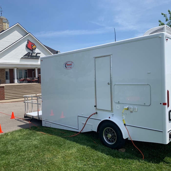 Moon portable restrooms can be found at outdoor events at universities