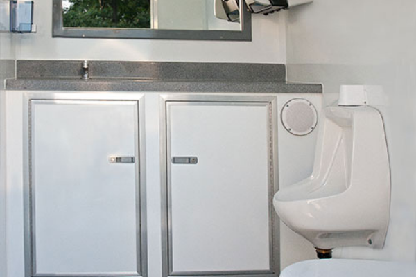 Clean porta-potty interior