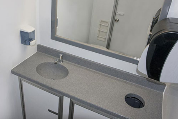 Restroom trailer sinks