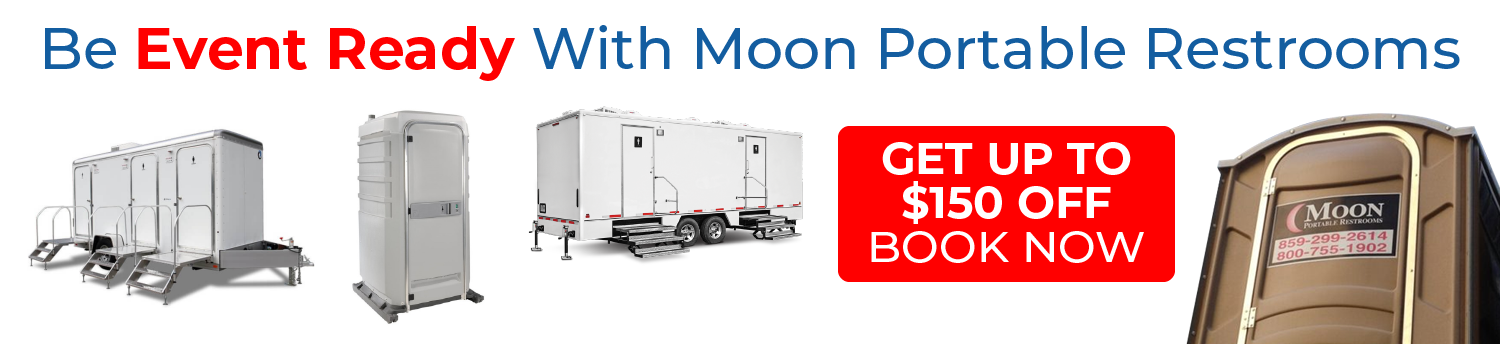 Get a great deal on portable restroom rentals at Moon today!