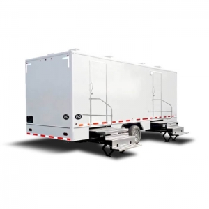 Spacious, clean portable restroom trailer